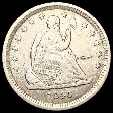 1840-O Seated Liberty Quarter LIGHTLY CIRCULATED