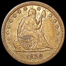 1858 Seated Liberty Quarter CLOSELY UNCIRCULATED