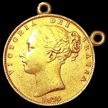 1875 G. Britain .2355oz Gold Sovereign Love Token