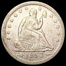 1853 A+R Seated Liberty Quarter LIGHTLY CIRCULATED