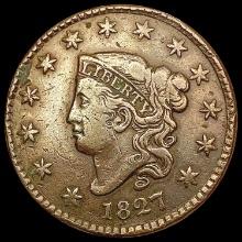 1827 Coronet Head Large Cent LIGHTLY CIRCULATED