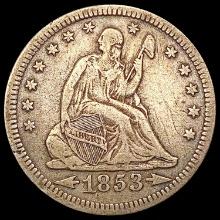 1853 A+R Seated Liberty Quarter LIGHTLY CIRCULATED