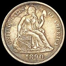 1890 Seated Liberty Dime CLOSELY UNCIRCULATED