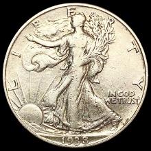 1938-D Walking Liberty Half Dollar NEARLY UNCIRCUL