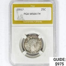 1917 Standing Liberty Quarter PGA MS64 FH