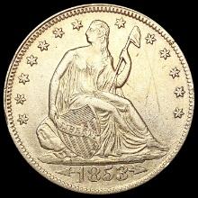 1853 A+R Seated Liberty Half Dollar CLOSELY UNCIRC