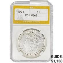 1900-S Morgan Silver Dollar PGA MS63