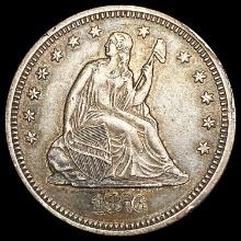 1876-S Seated Liberty Quarter NEARLY UNCIRCULATED