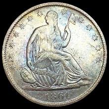 1861-O Seated Liberty Half Dollar CLOSELY UNCIRCUL