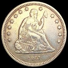 1861 Seated Liberty Quarter CLOSELY UNCIRCULATED