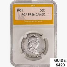 1954 Franklin Half Dollar PGA PR66 Cameo