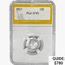 1921 Mercury Silver Dime PGA XF45