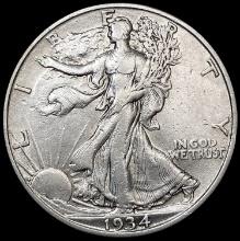 1934-S Walking Liberty Half Dollar CLOSELY UNCIRCU