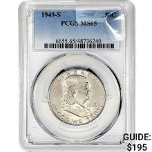 1949-S Franklin Half Dollar PCGS MS65