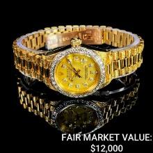 Rolex Lady President Champagne Dial 18K