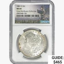 1884-O Morgan Silver Dollar NGC MS64