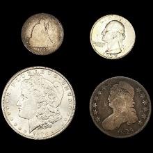 [4] Varied US Coinage (1825, 1875, 1886, 1937) UNC