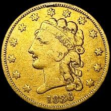 1836 $2.50 Gold Quarter Eagle NICELY CIRCULATED