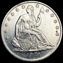 1861-S Seated Liberty Half Dollar CLOSELY UNCIRCUL