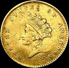 1854 Rare Gold Dollar LIGHTLY CIRCULATED