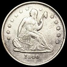 1840-O Seated Liberty Quarter ABOUT UNCIRCULATED