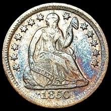 1850-O Seated Liberty Half Dime NEARLY UNCIRCULATE