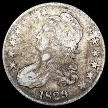 1829 Capped Bust Half Dollar LIGHTLY CIRCULATED