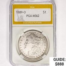 1889-O Morgan Silver Dollar PGA MS62