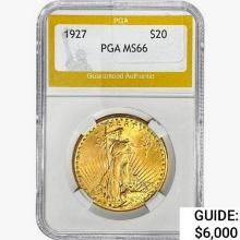 1927 $20 Gold Double Eagle PGA MS66