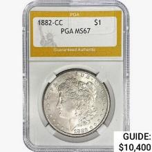 1882-CC Morgan Silver Dollar PGA MS67