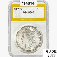 1889-S Morgan Silver Dollar PGA MS62