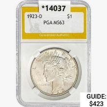 1923-D Silver Peace Dollar PGA MS63