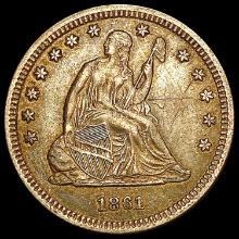 1861 Seated Liberty Quarter LIGHTLY CIRCULATED