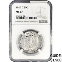 1944-D Walking Liberty Half Dollar NGC MS67