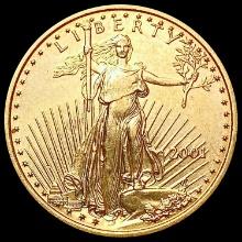 2001 $10 American Gold Eagle 1/4oz SUPERB GEM BU