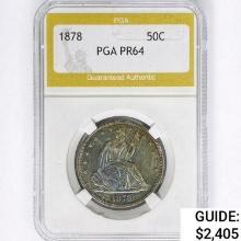 1878 Seated Liberty Half Dollar PGA PR64