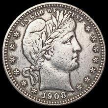 1908-D Barber Quarter CLOSELY UNCIRCULATED