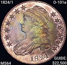 1824/1 O-101a Capped Bust Half Dollar CHOICE BU