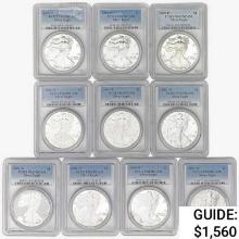 1998-2007 [10] Silver Eagle PCGS PR69 DCAM