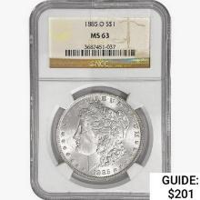 1885-O Morgan Silver Dollar NGC MS63