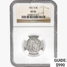 1921-S Buffalo Nickel NGC VF35