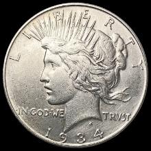 1934-D Silver Peace Dollar CLOSELY UNCIRCULATED