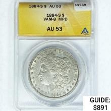 1884-S Morgan Silver Dollar ANACS AU53 VAM-8 MPD