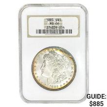 1885 Morgan Silver Dollar NGC MS66