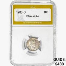 1903-O Barber Dime PGA MS62