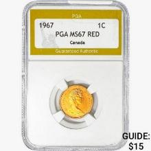 1967 1C Canada PGA MS67 RED