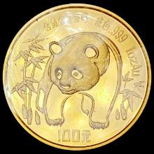 1986 100 Yen Gold Chinese Panda GEM PROOF
