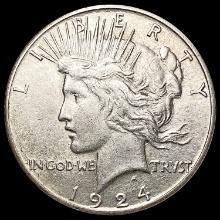 1924-S Silver Peace Dollar CLOSELY UNCIRCULATED