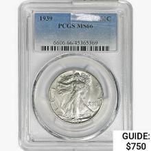 1939 Walking Liberty Half Dollar PCGS MS66