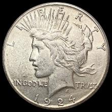 1924-S Silver Peace Dollar CLOSELY UNCIRCULATED